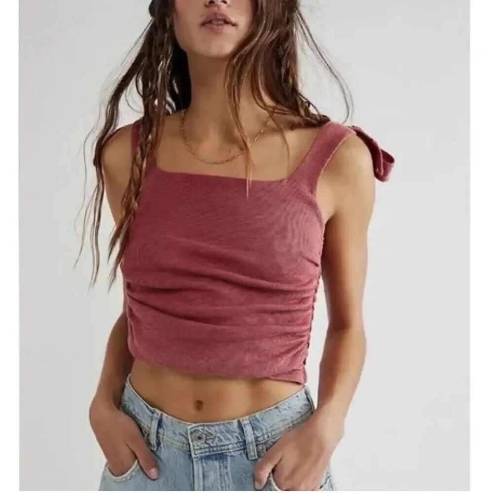 ✨Free People Boulevard Tank Mauve Sz Small Top✨